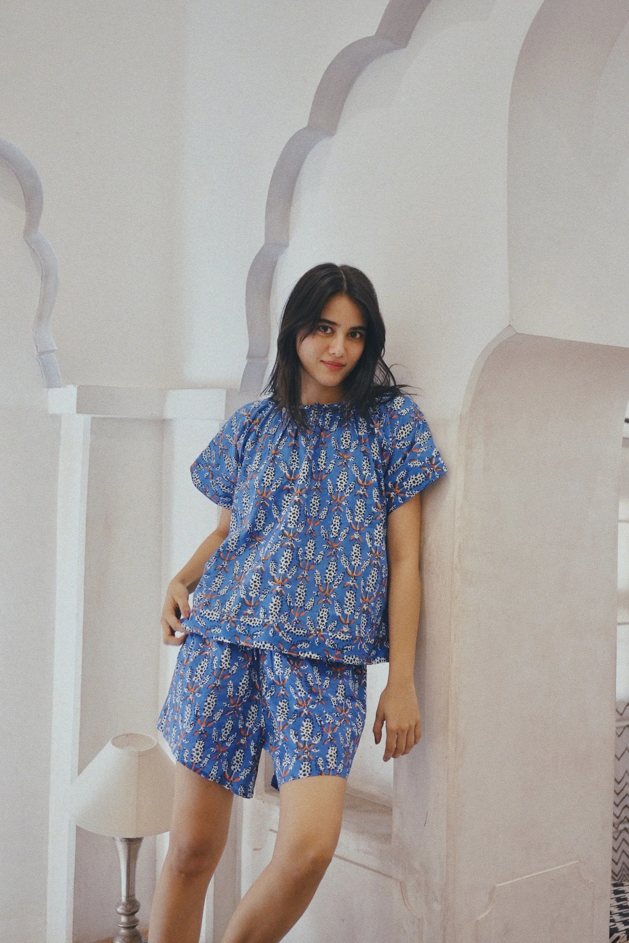 Pajama Tap Short Set in Bluebonnet (Ships early December) sold by Mirth product image thumbnail 2