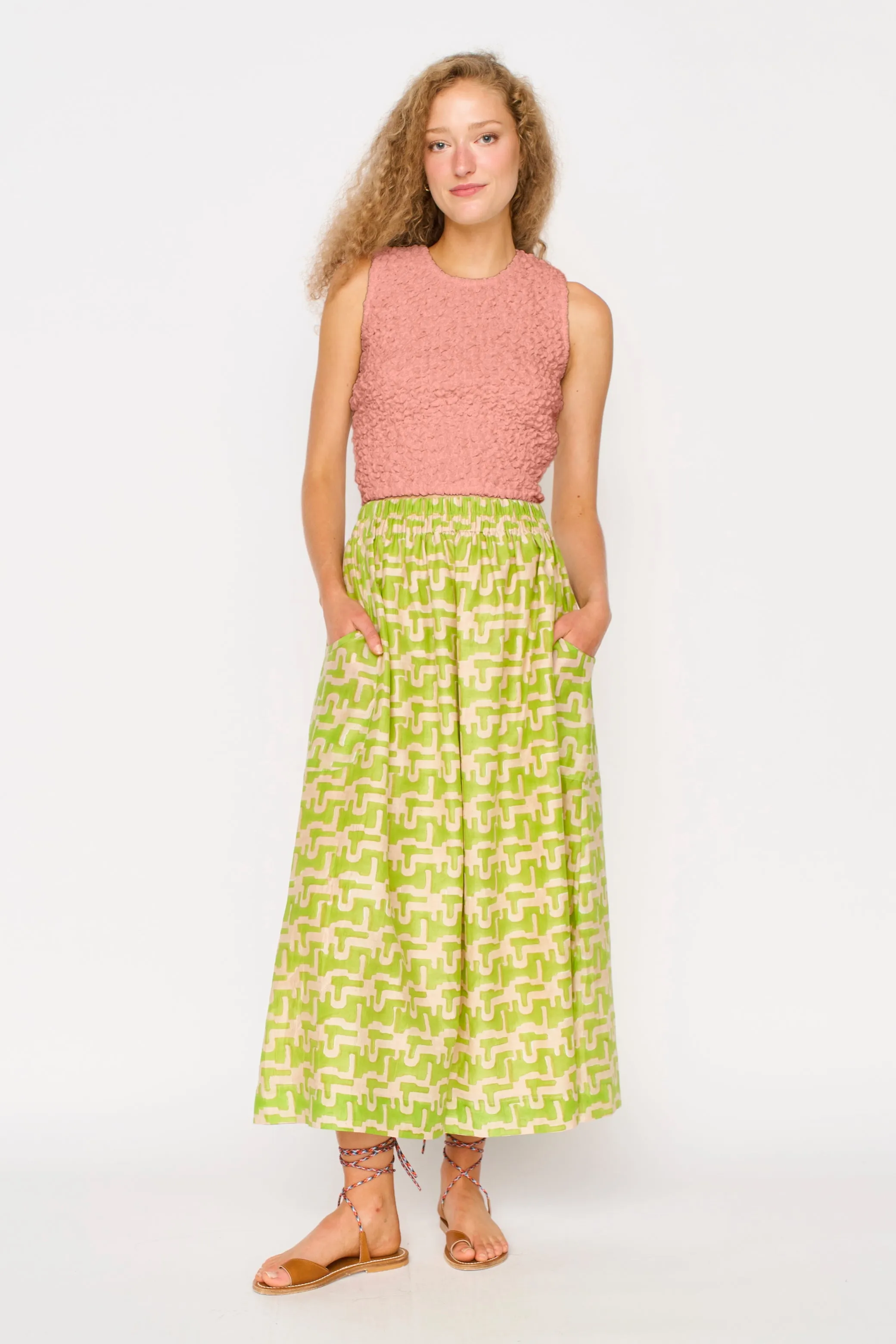 Lucia Smocked Top in Pomelo sold by Mirth product image thumbnail 4