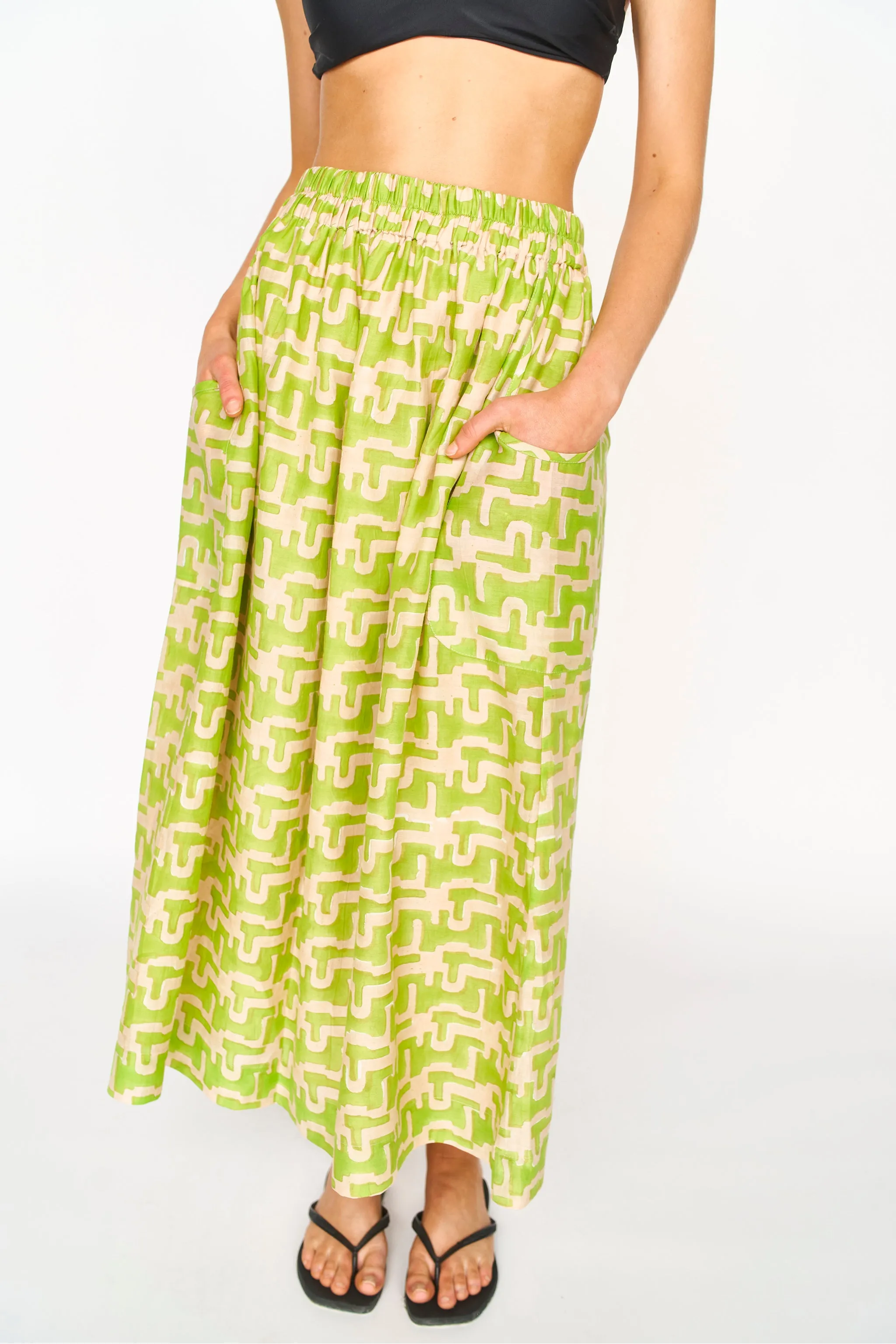 Verona Skirt in Lime Popova sold by Mirth product image thumbnail 2