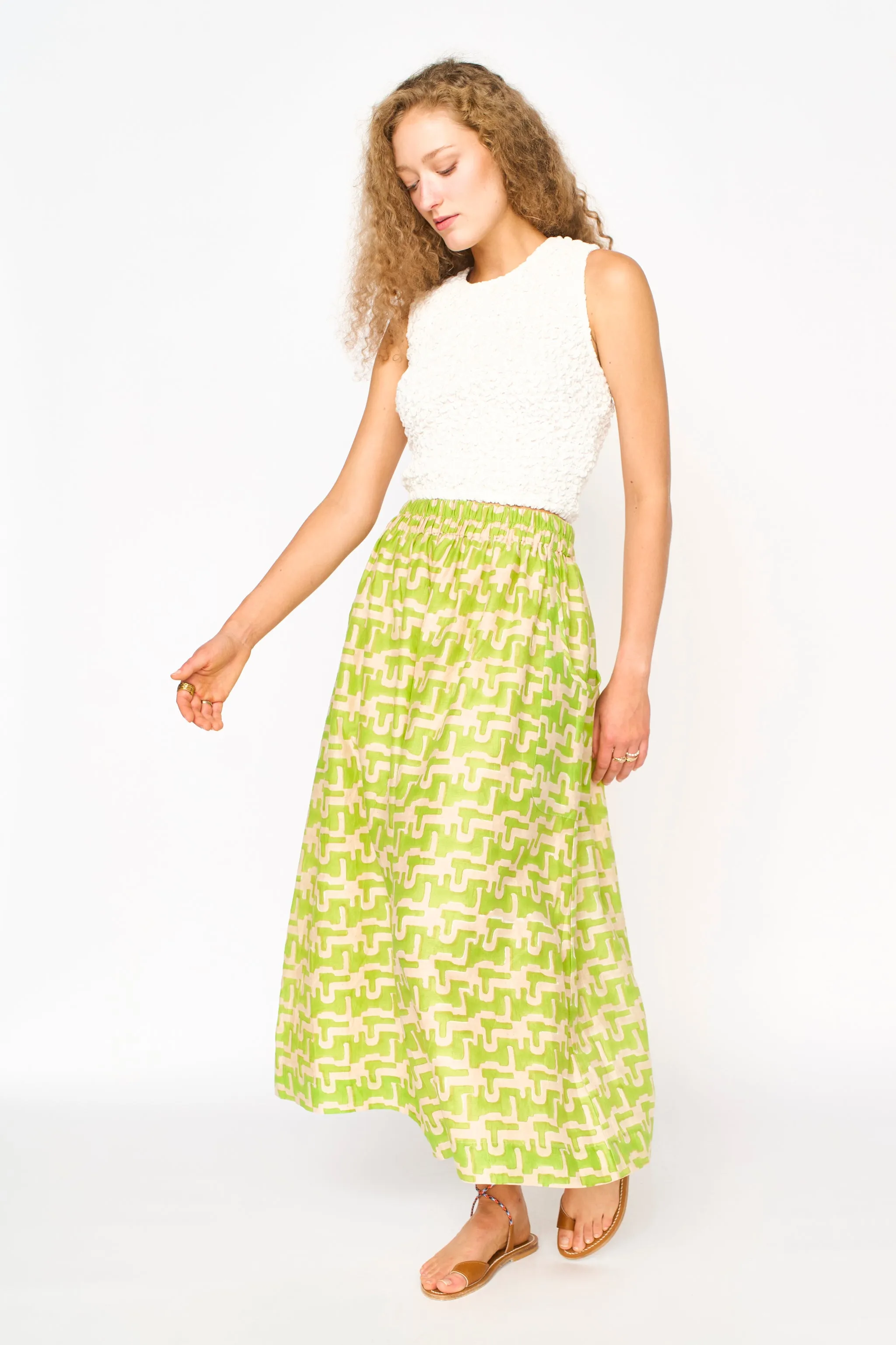 Verona Skirt in Lime Popova sold by Mirth product image thumbnail 3