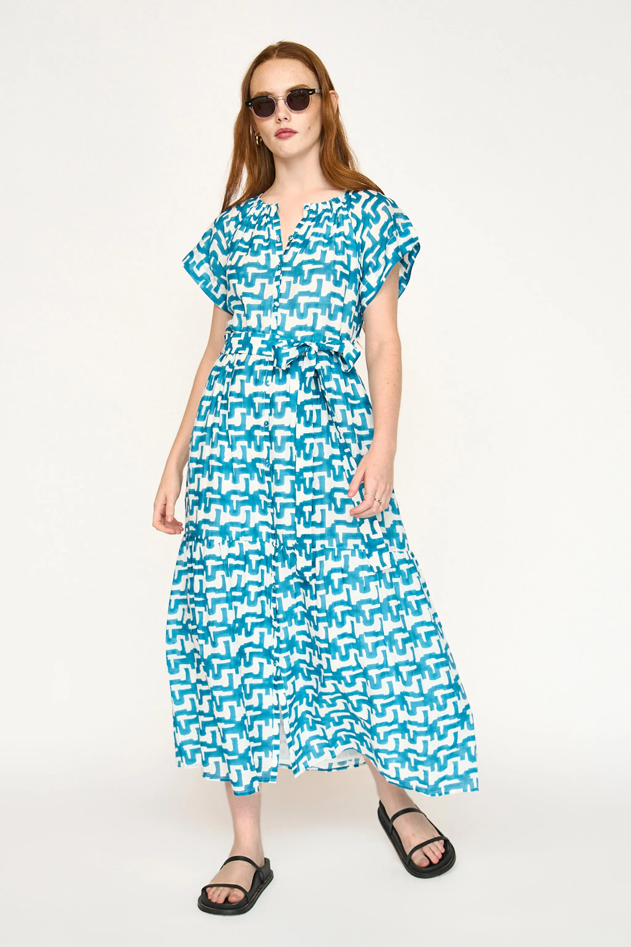 Vienna Maxi Dress in Azure Popova sold by Mirth product image thumbnail 2