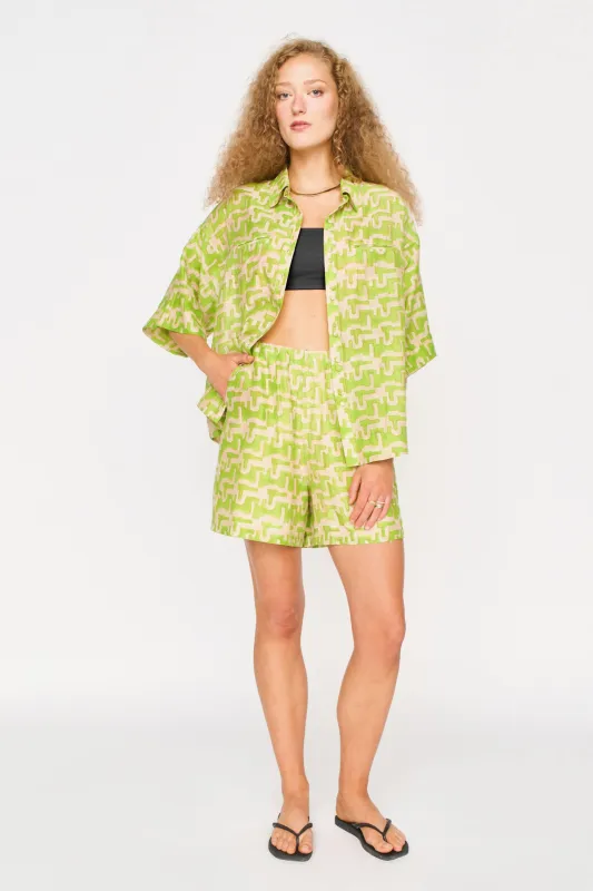 Woodstock Short in Lime Popova made by Mirth