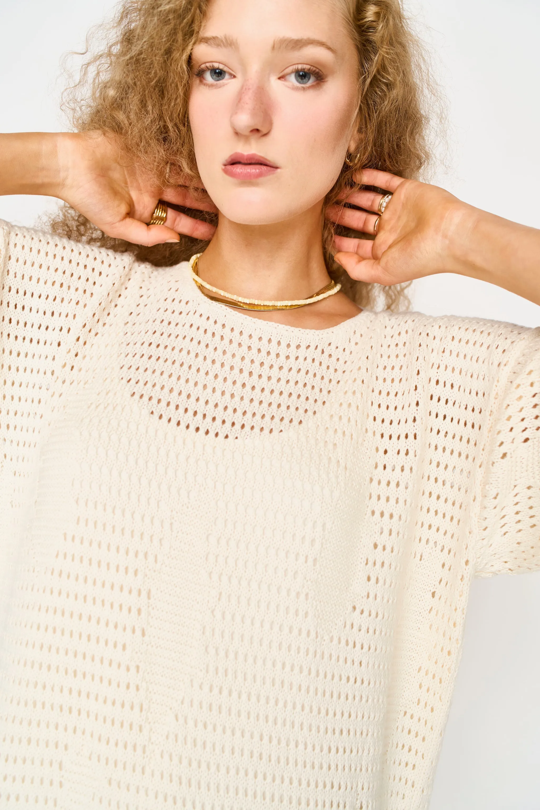 Madagascar Pointelle Dress in Bone sold by Mirth product image thumbnail 2
