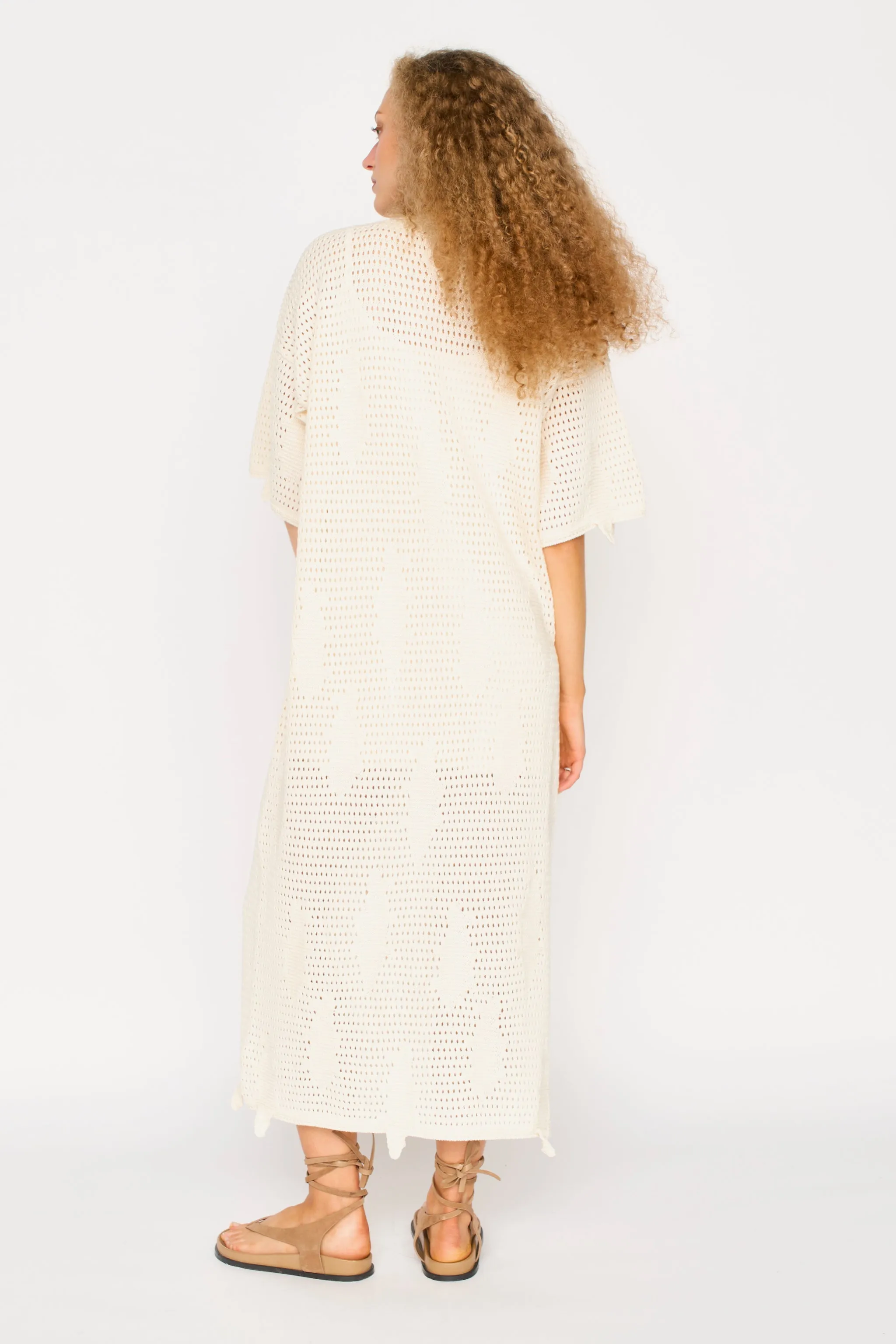 Madagascar Pointelle Dress in Bone sold by Mirth product image thumbnail 4
