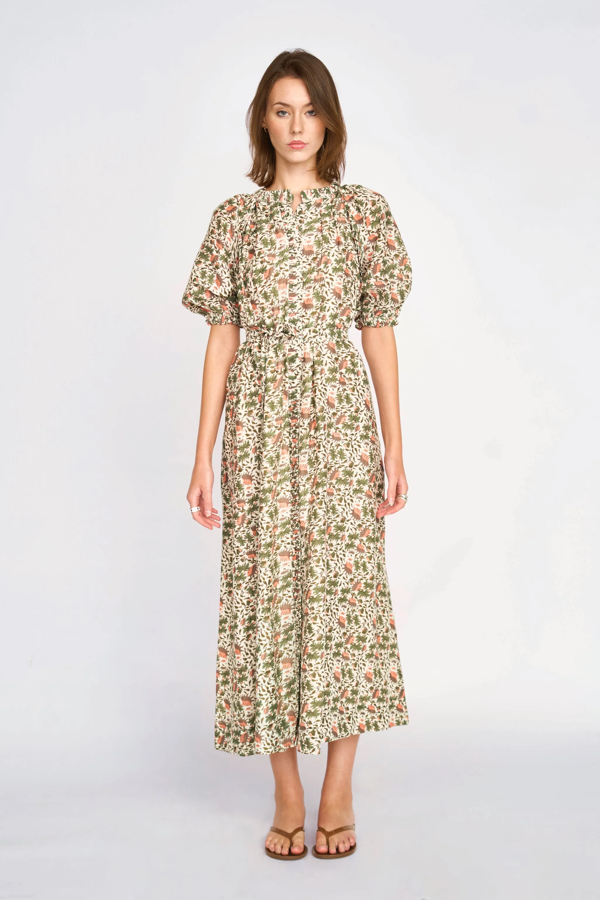 Somerset Dress in Pink Cowrie sold by Mirth