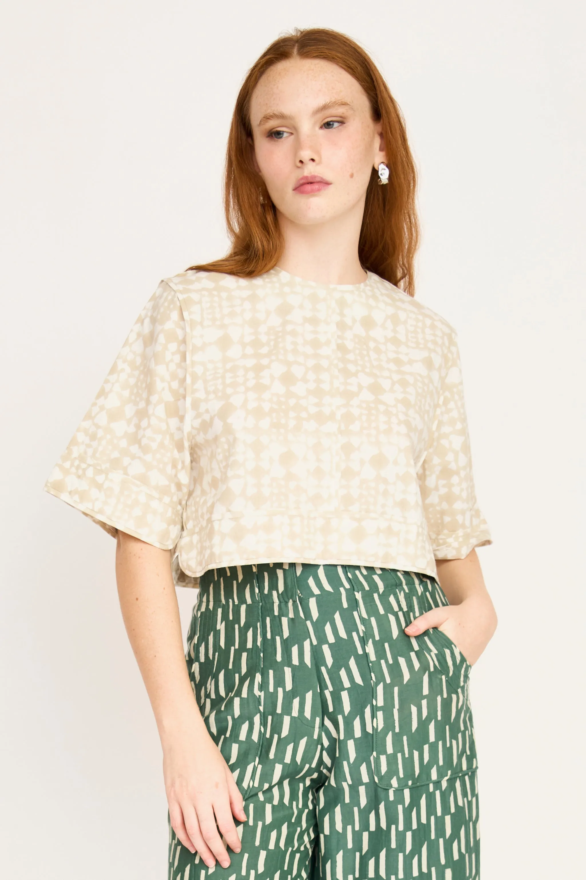 Cropped Field Top in Sandcastle sold by Mirth product image thumbnail 2