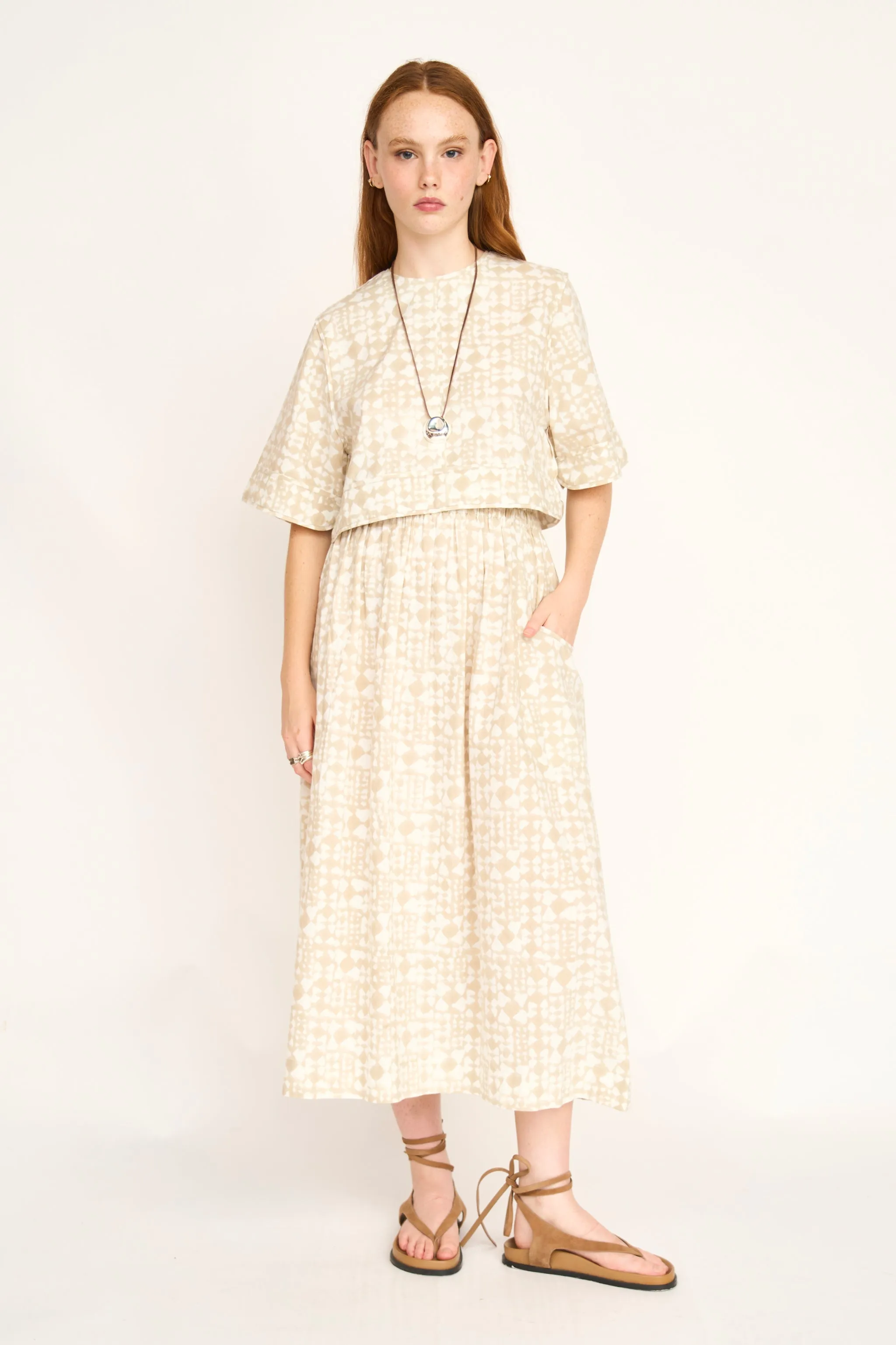 Cropped Field Top in Sandcastle sold by Mirth product image thumbnail 3