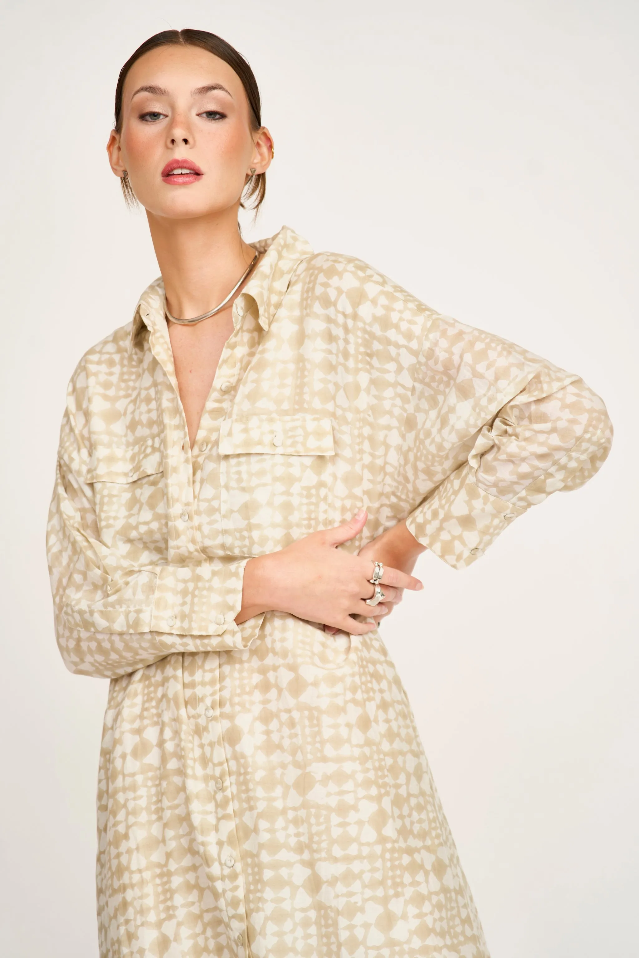 Kyoto House Dress in Sandcastle sold by Mirth product image thumbnail 2