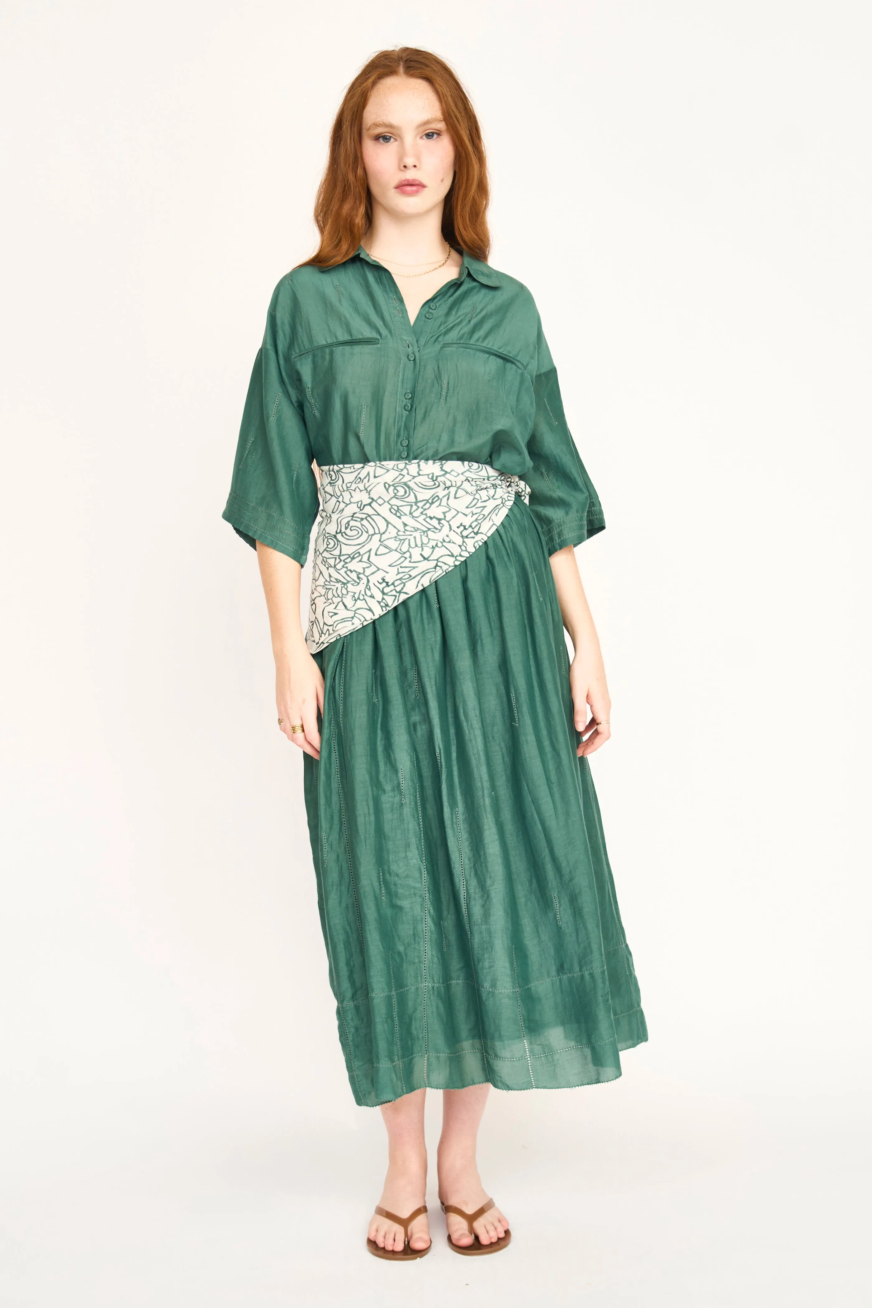 Kyoto Short Sleeved Shirt in Verdure sold by Mirth product image thumbnail 5