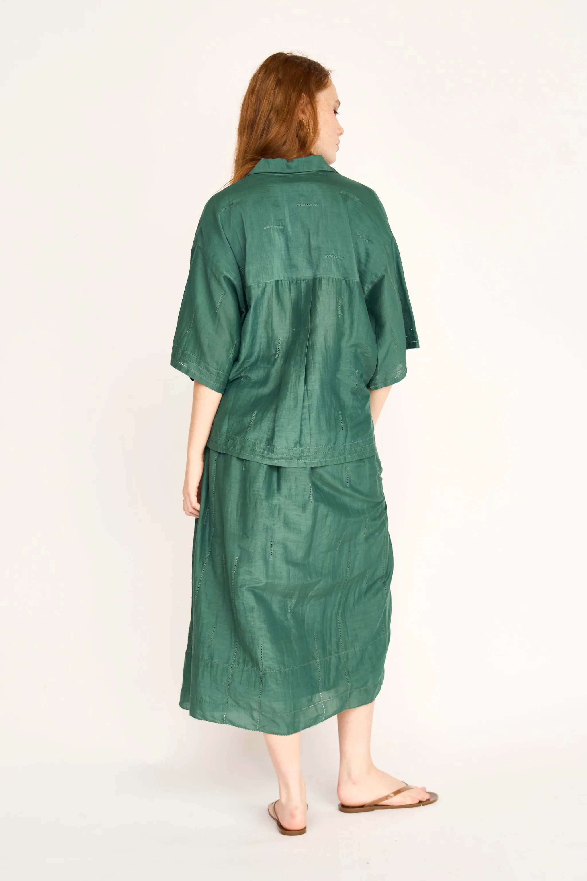 Kyoto Short Sleeved Shirt in Verdure sold by Mirth product image thumbnail 4