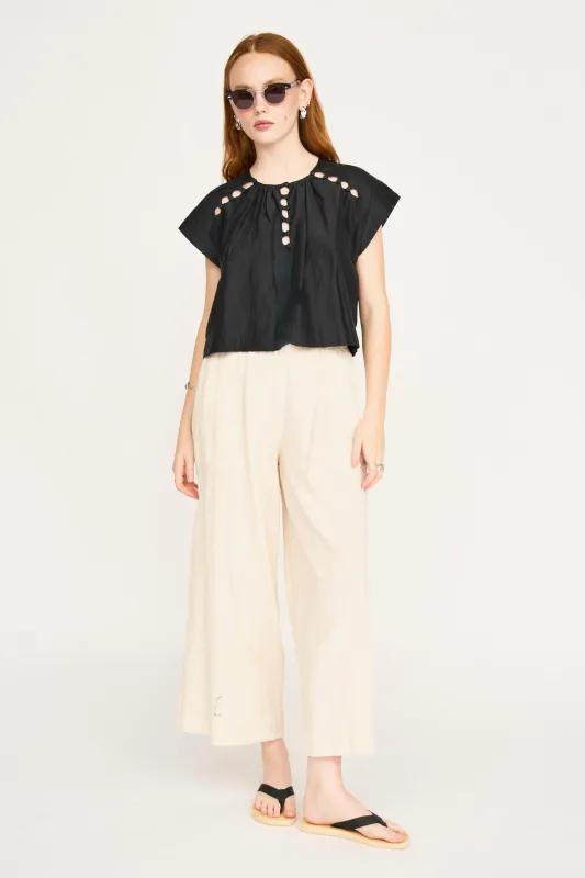 Merida Cutout Top in Black made by Mirth