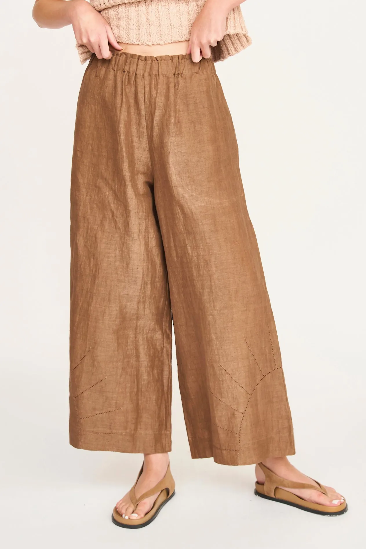 Mirth Pant in Brownie Linen (Starts Shipping April 15th) sold by Mirth product image thumbnail 2