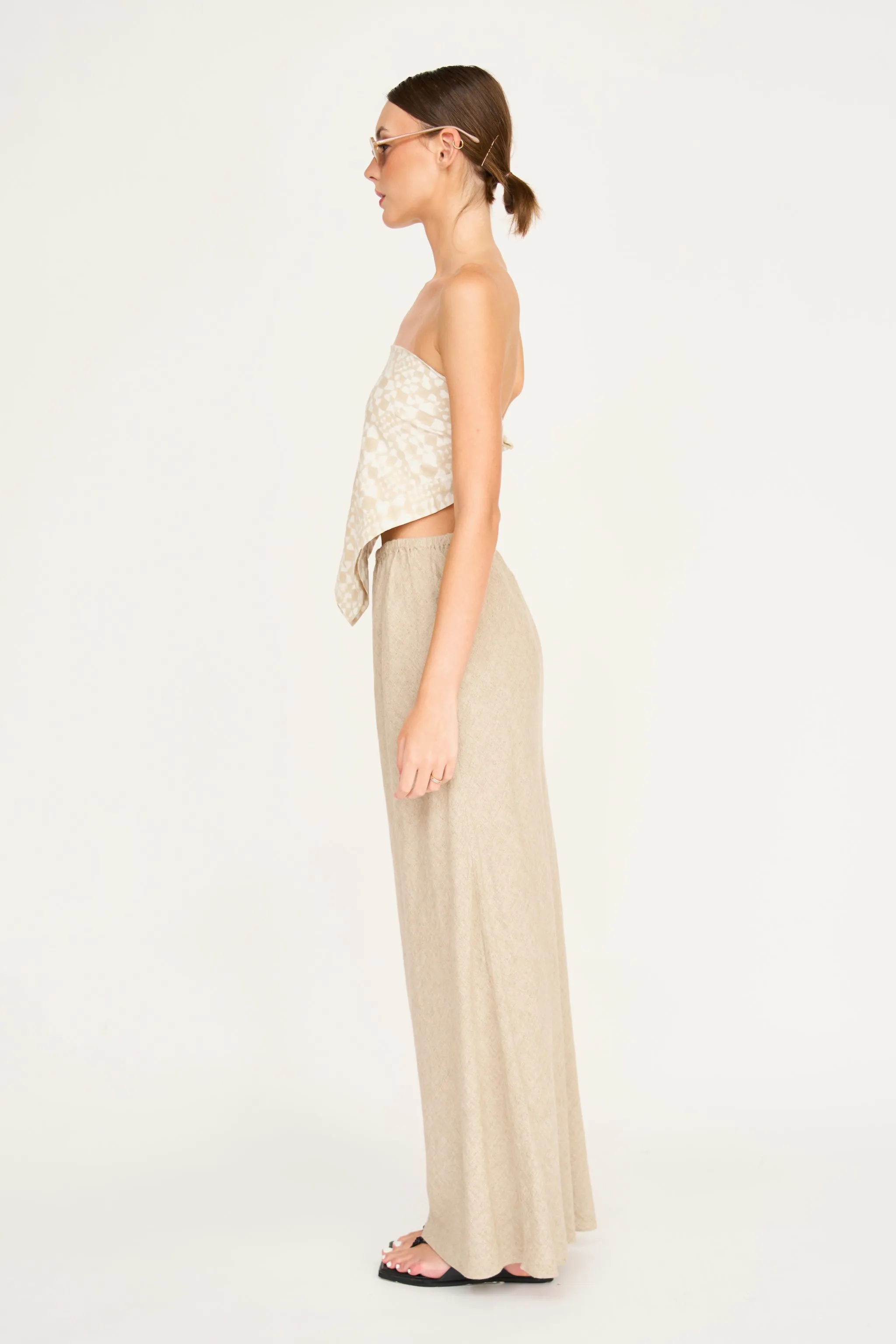 Santander Skirt in Natural Linen sold by Mirth product image thumbnail 3