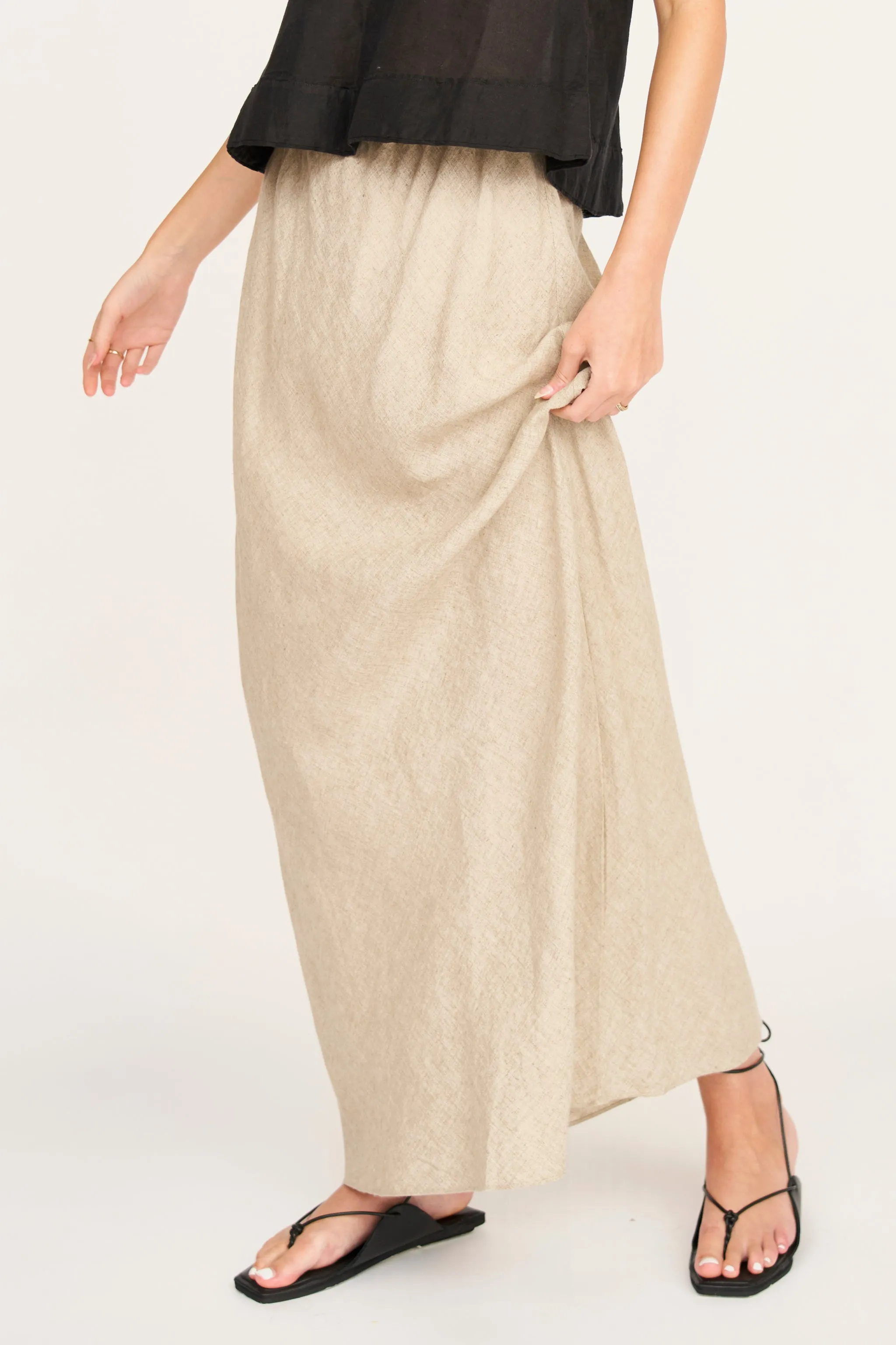 Santander Skirt in Natural Linen sold by Mirth product image thumbnail 2