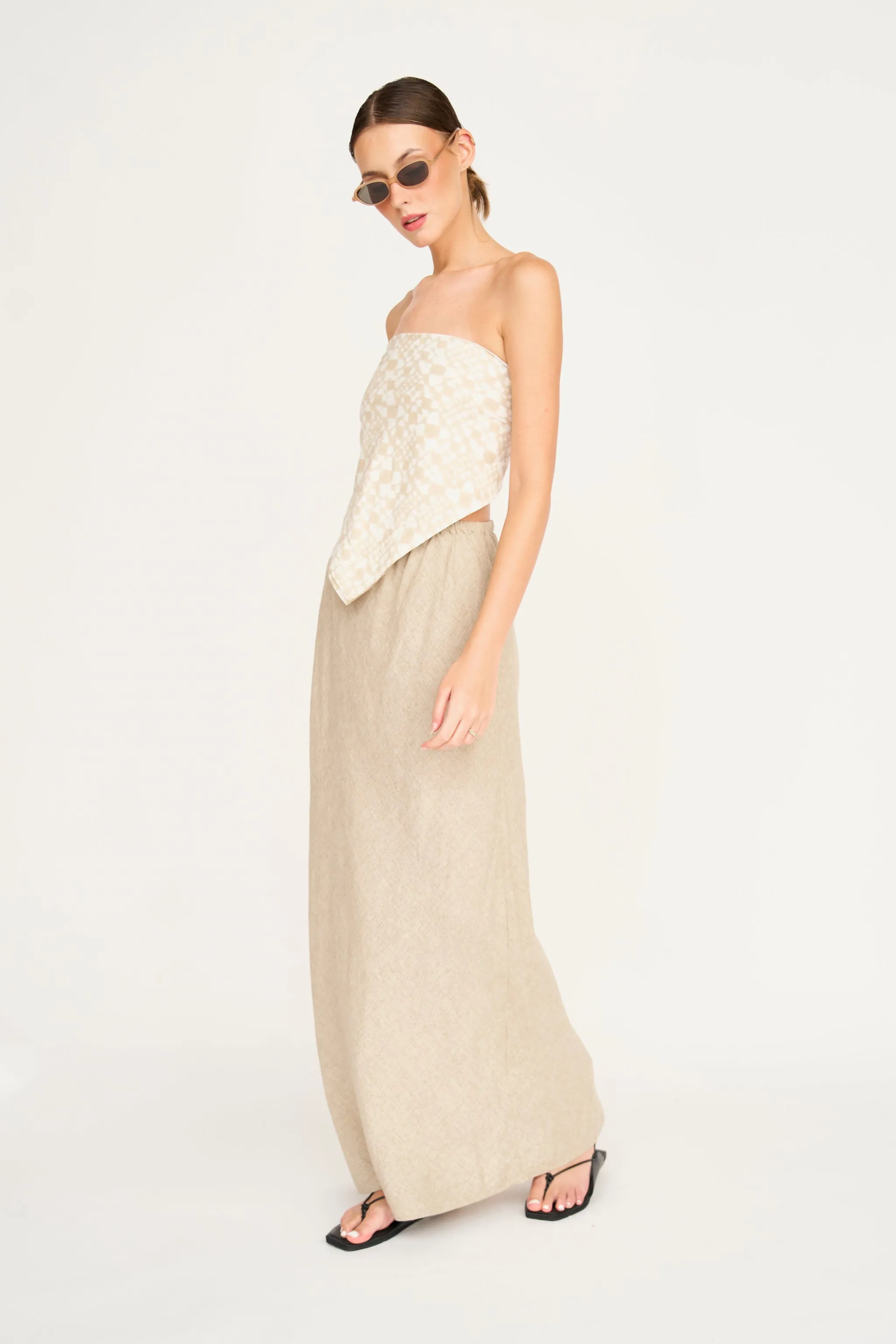 Santander Skirt in Natural Linen sold by Mirth product image thumbnail 4