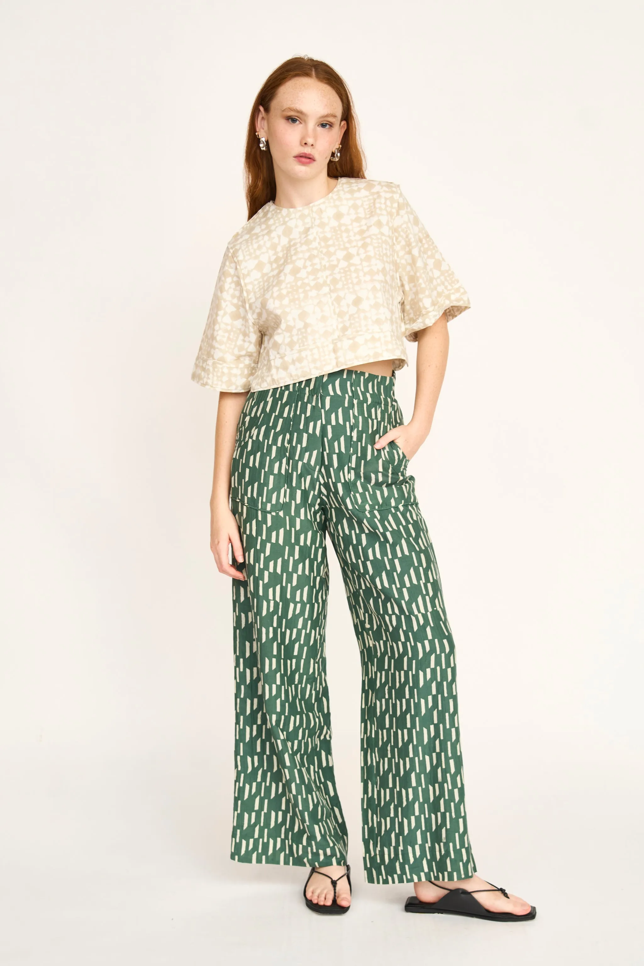 Tivot Pant in Verdure Rainfall sold by Mirth product image thumbnail 2