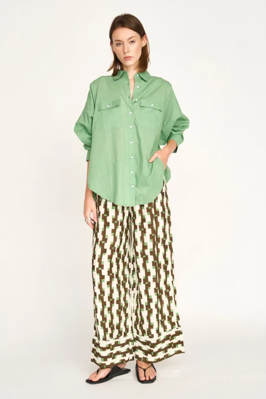 Kyoto Shirt in Mint made by Mirth