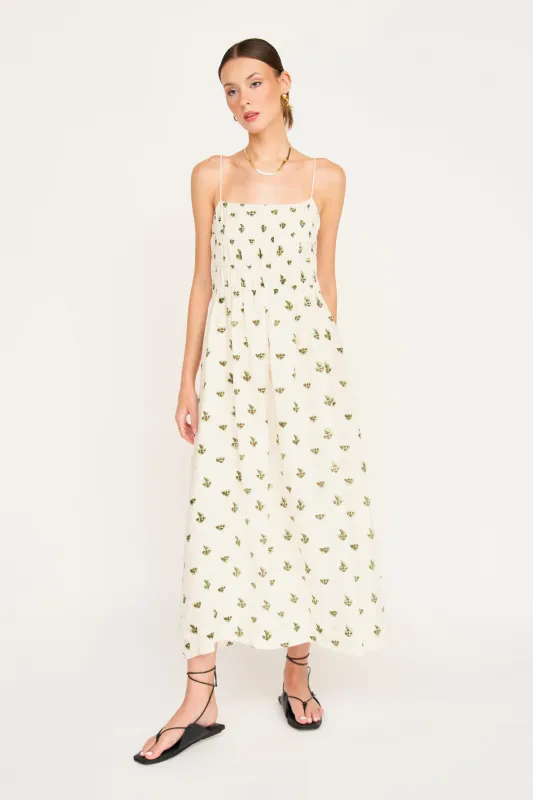 Puglia Dress in Chocolate Mint Boteh made by Mirth