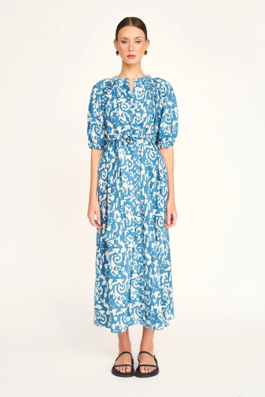 Somerset Dress in Indigo Heka (Starts Shipping May 5) made by Mirth