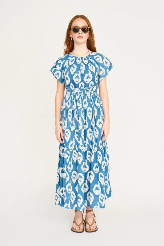 Vienna Maxi Dress in Indigo Oyster made by Mirth