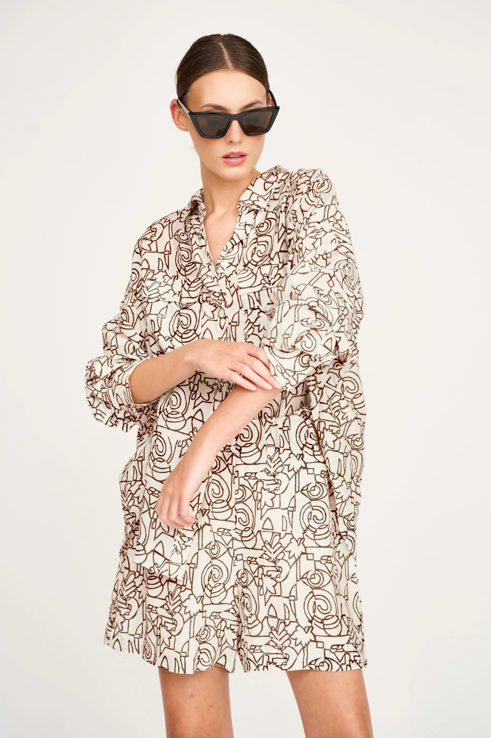 Kyoto Shirt in Chocolate Heka sold by Mirth product image thumbnail 3