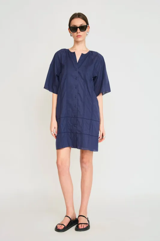 Wales Short Dress in Blueberry made by Mirth