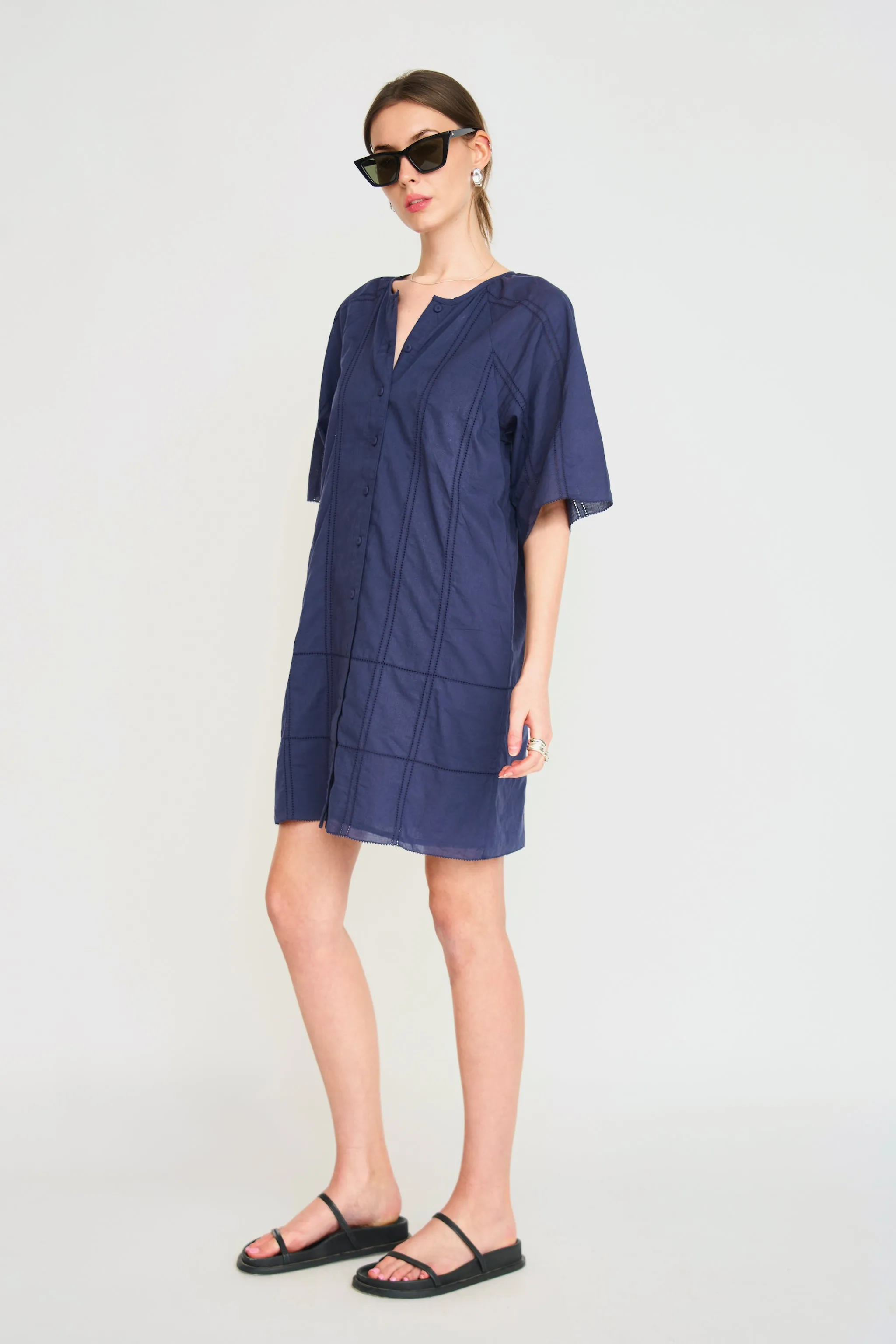 Wales Short Dress in Blueberry sold by Mirth product image thumbnail 3