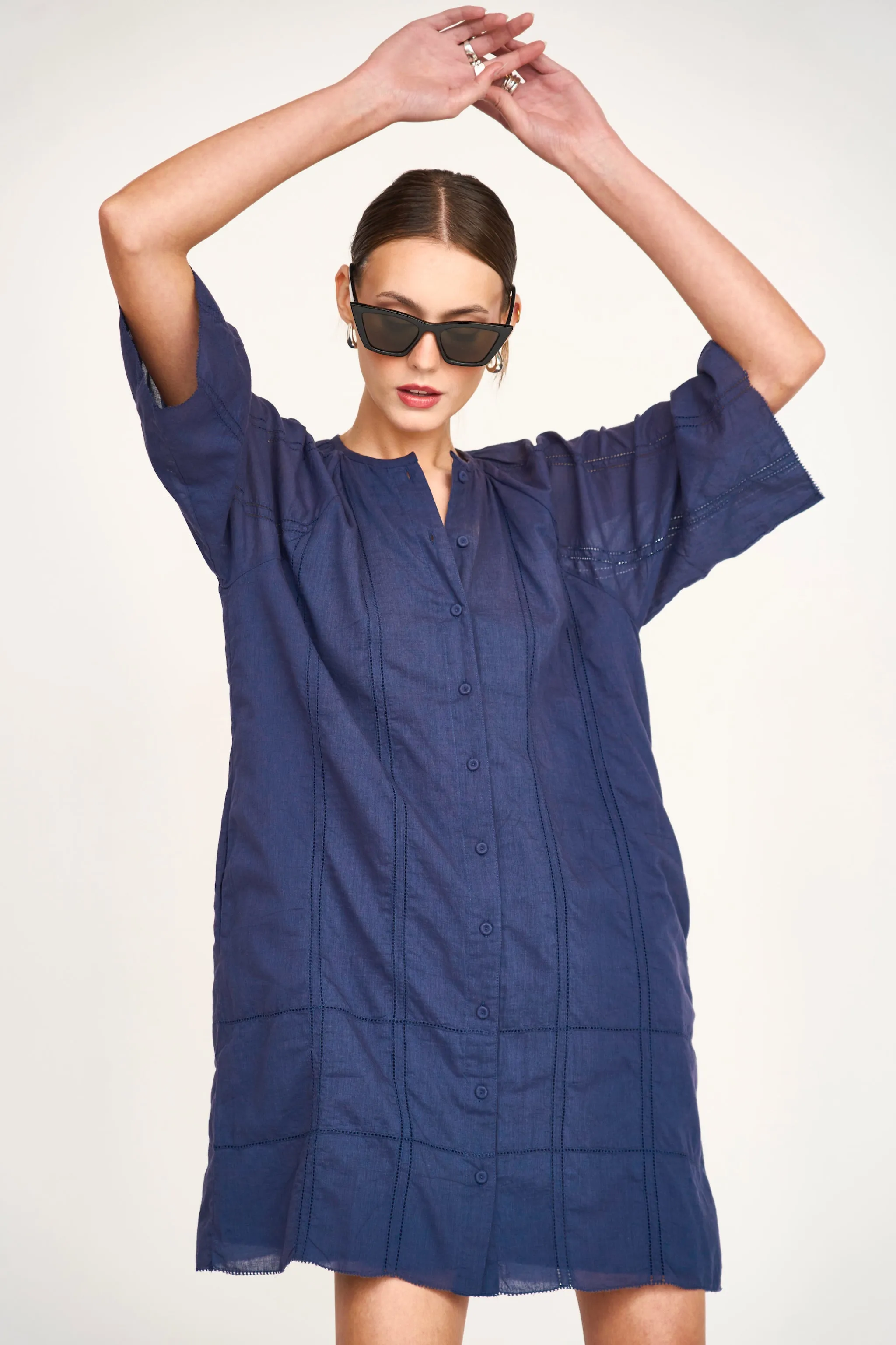 Wales Short Dress in Blueberry sold by Mirth product image thumbnail 2