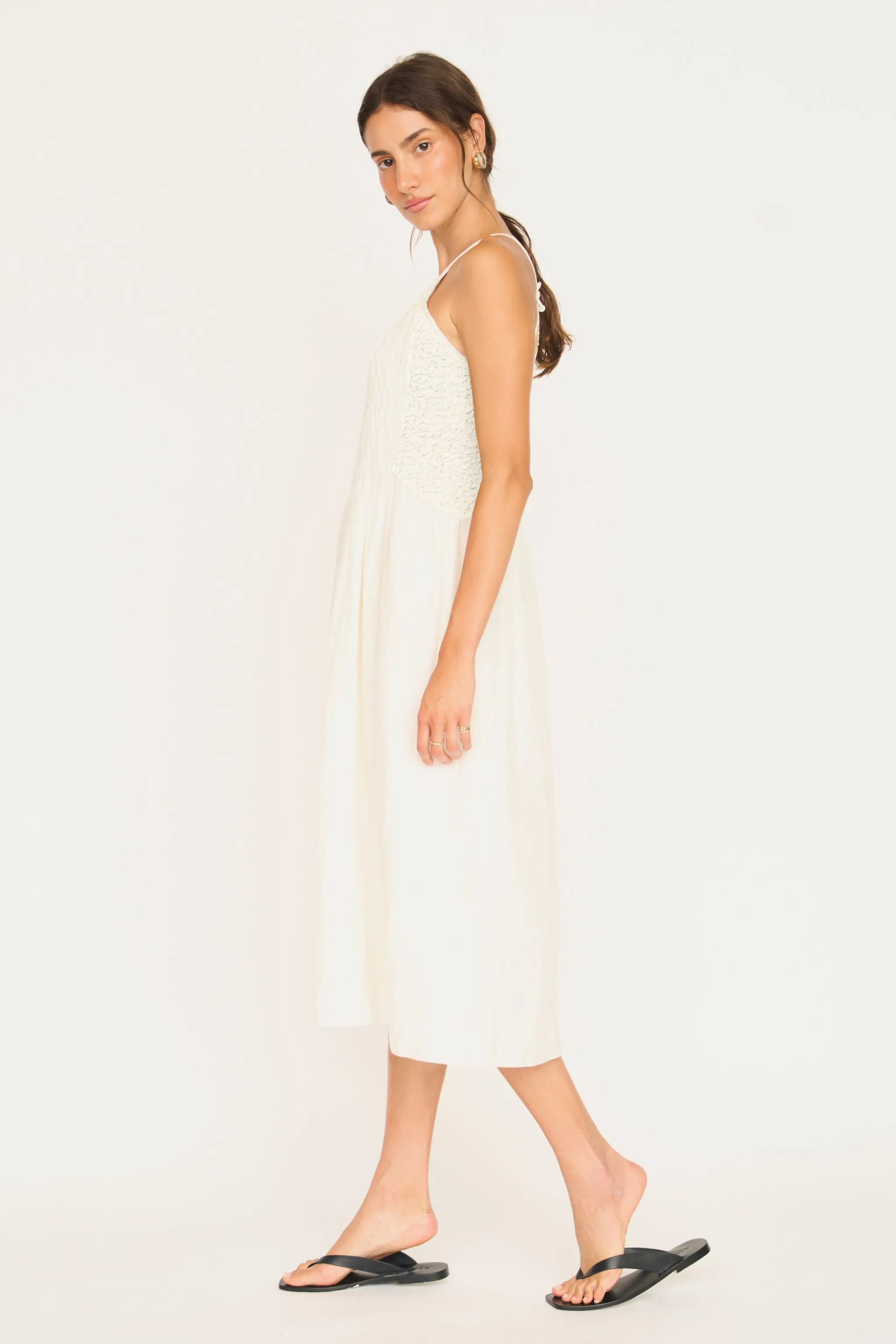 Alba Dress in White Linen sold by Mirth product image thumbnail 4