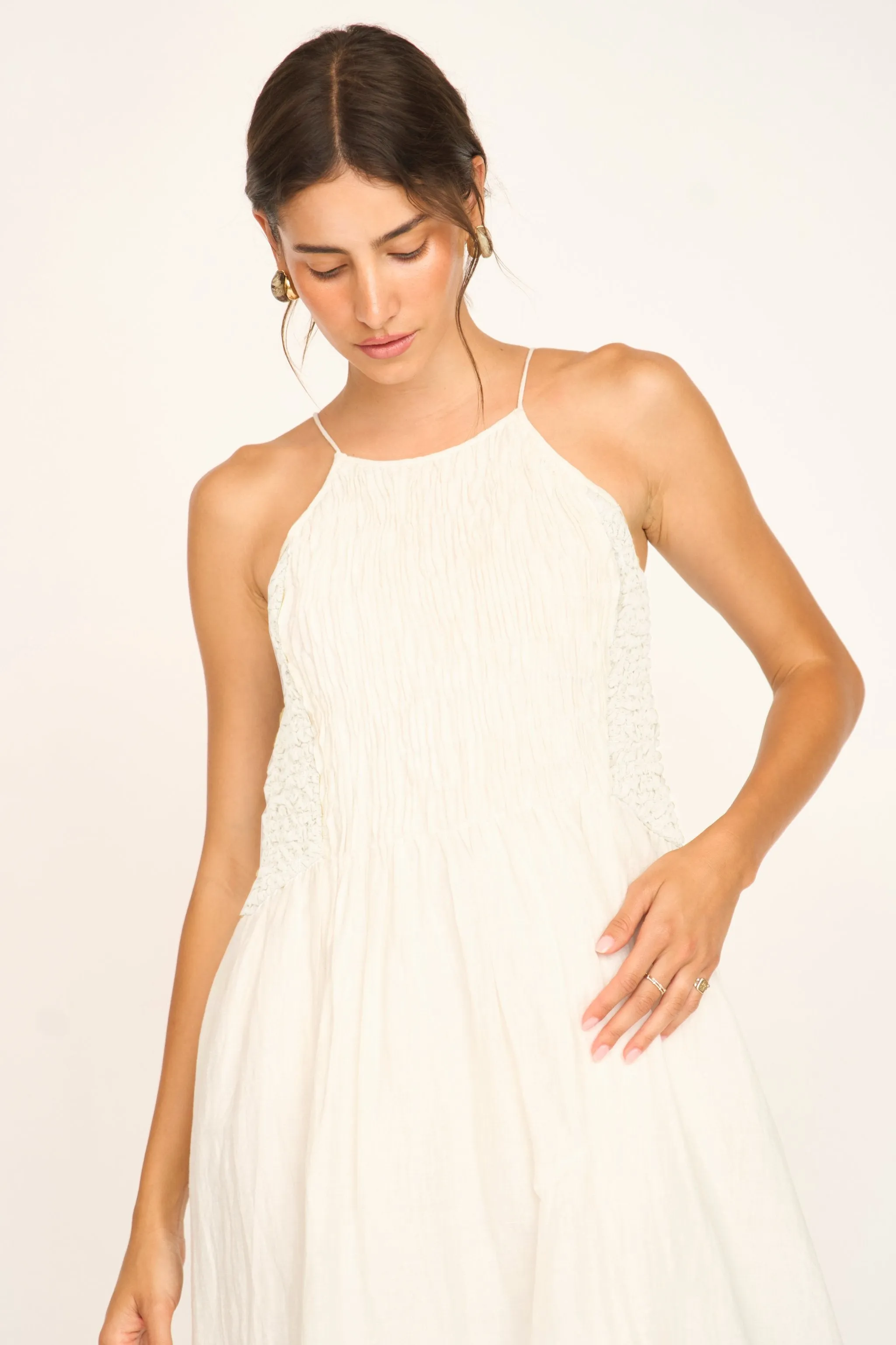 Alba Dress in White Linen sold by Mirth product image thumbnail 2