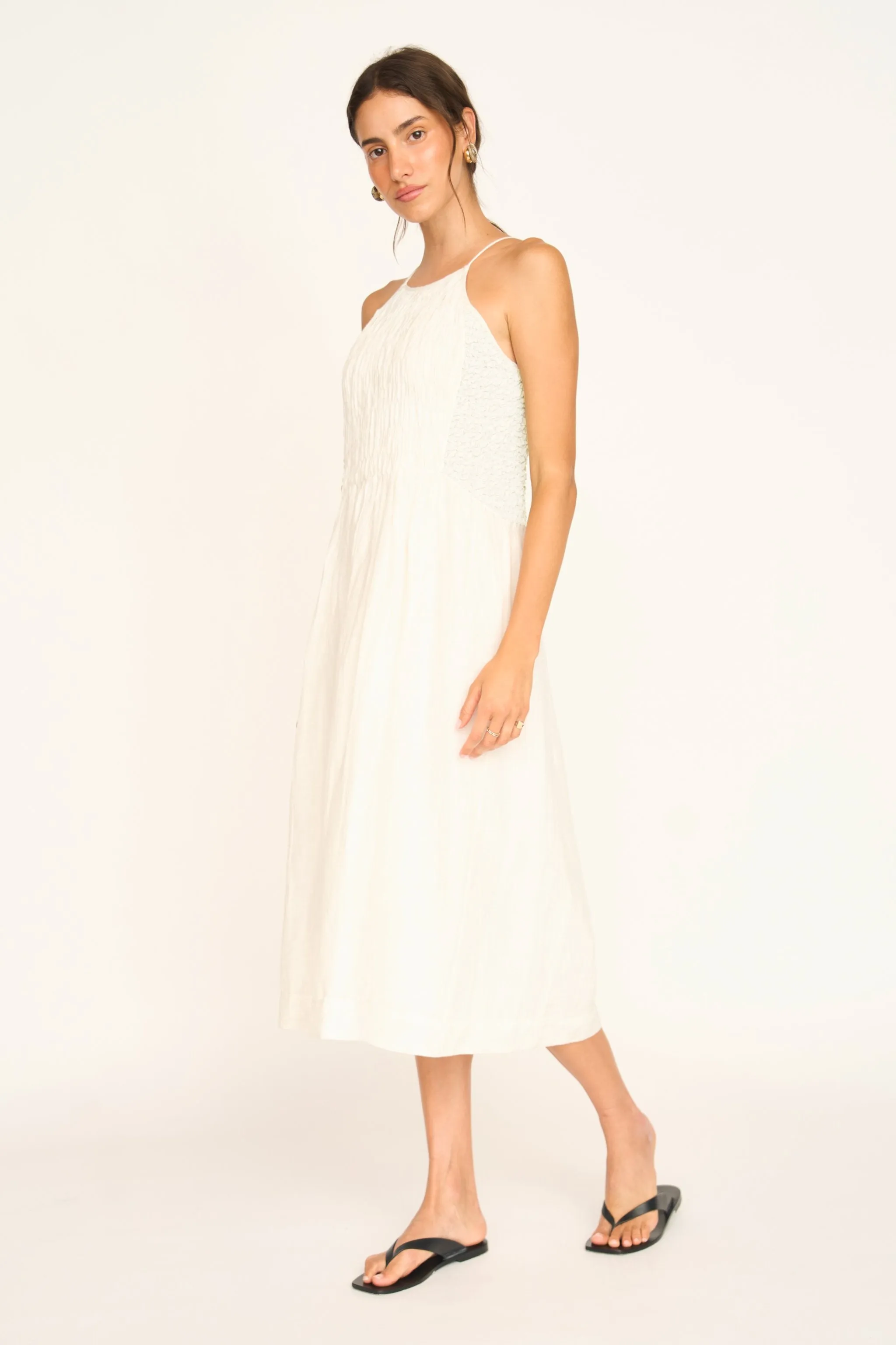 Alba Dress in White Linen sold by Mirth product image thumbnail 3