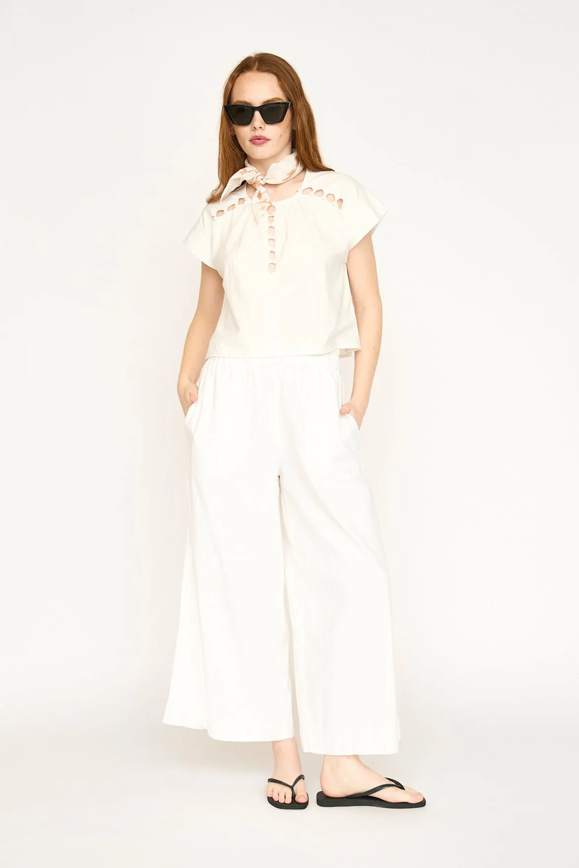Merida Top in White sold by Mirth