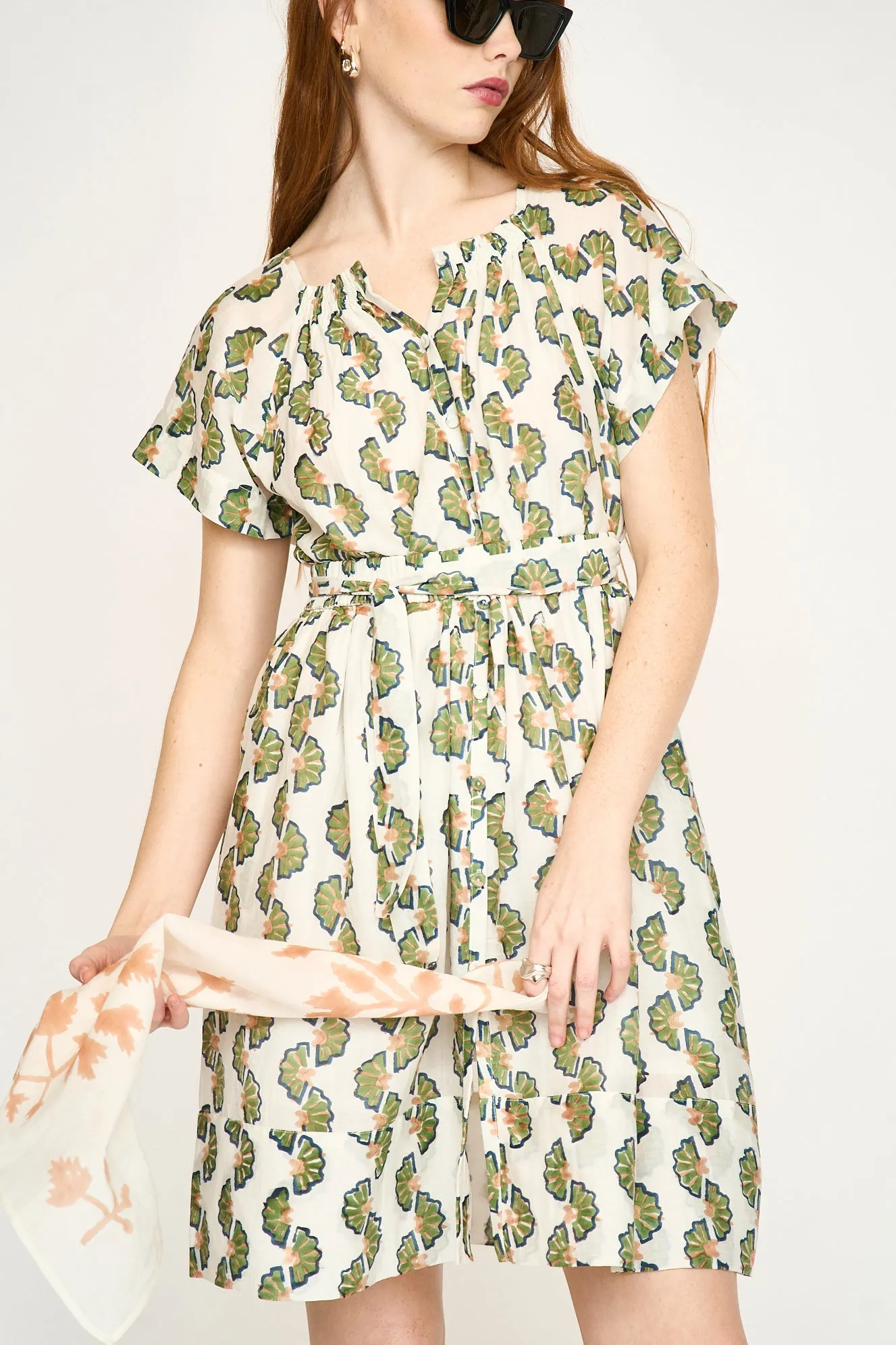 Vienna Short Dress in Dill Orchard Road sold by Mirth product image thumbnail 2