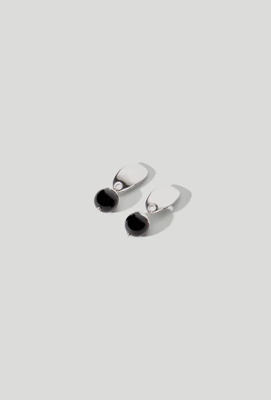Cecilia Earrings Black Onyx Sterling Silver sold by Maslo