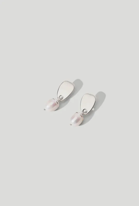 Cecilia Earrings Pearl Sterling Silver sold by Maslo