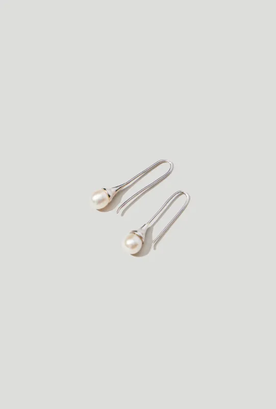 Collette Earring Sterling Silver Pearl sold by Maslo