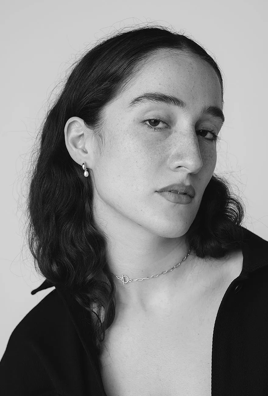 Mini Pearl Hoop Earrings Gold sold by Maslo product image thumbnail 3