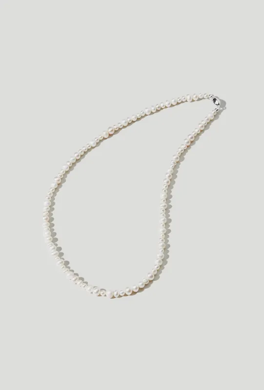 Mixed Pearl Necklace Small Sterling Silver sold by Maslo
