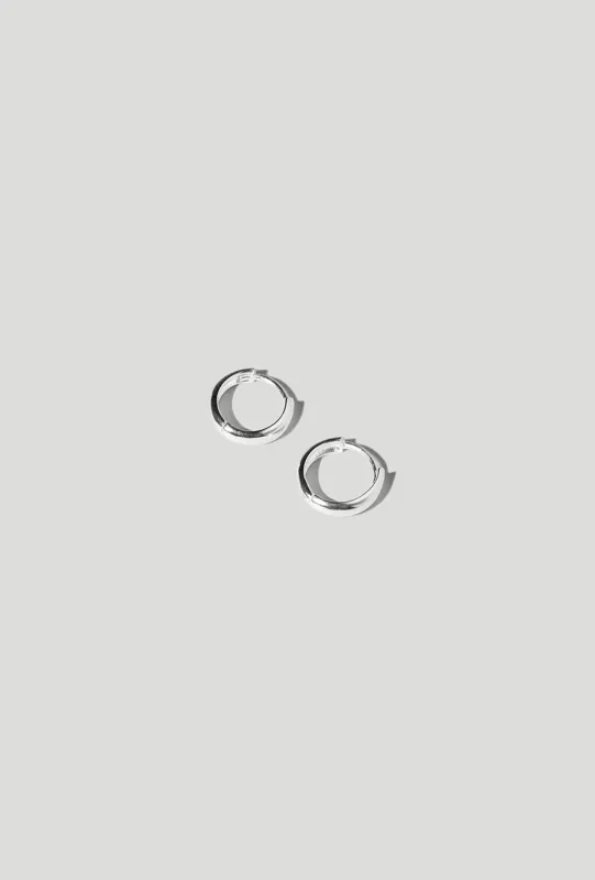 Small Hoop Earrings Sterling Silver made by Maslo