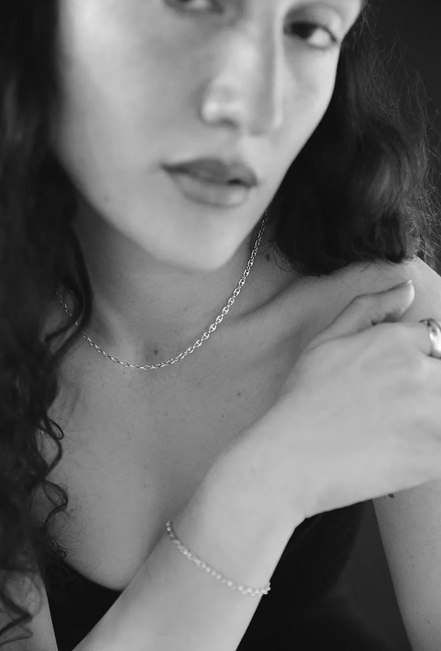 Tiny Mariner Chain Necklace Sterling Silver sold by Maslo product image thumbnail 2