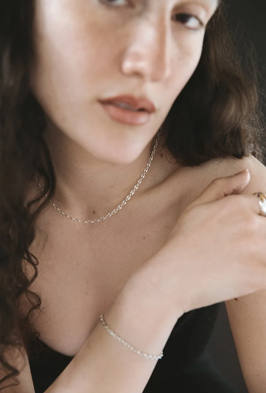 Tiny Mariner Chain Necklace Sterling Silver sold by Maslo product image thumbnail 3