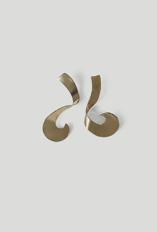 Twist Earrings Gold sold by Maslo