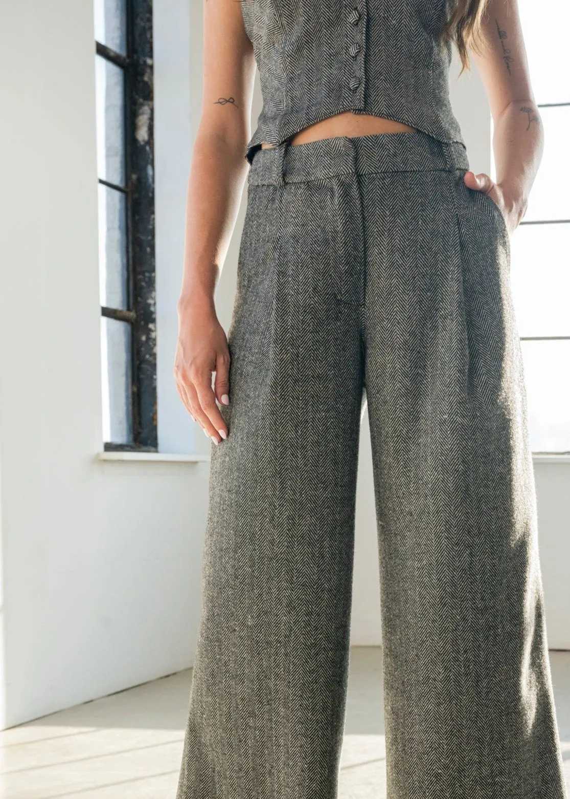 Lewis Pants Herringbone sold by Bodybag by Jude product image thumbnail 4