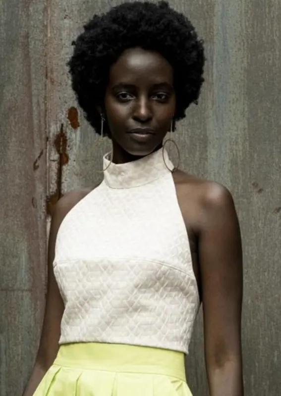 Maui Jacquard Halter Top (reversible) made by Bodybag by Jude