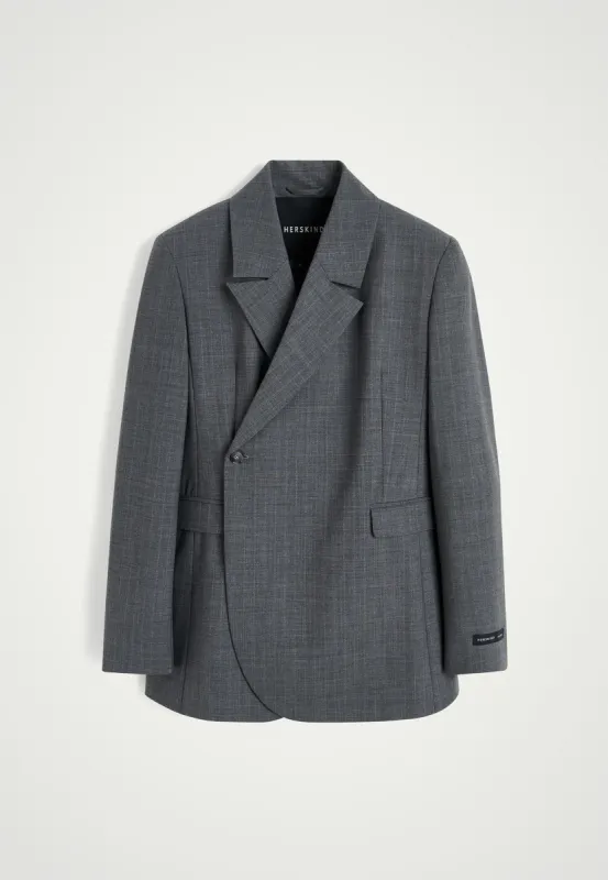 Lillith Blazer - Ligth Grey Pinstripe made by Birgitte Herskind