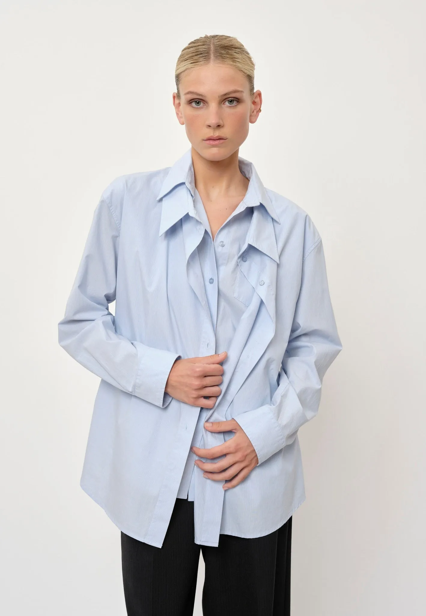 Bjørk Shirt - Ligth Blue Pinstripe sold by Birgitte Herskind product image thumbnail 3