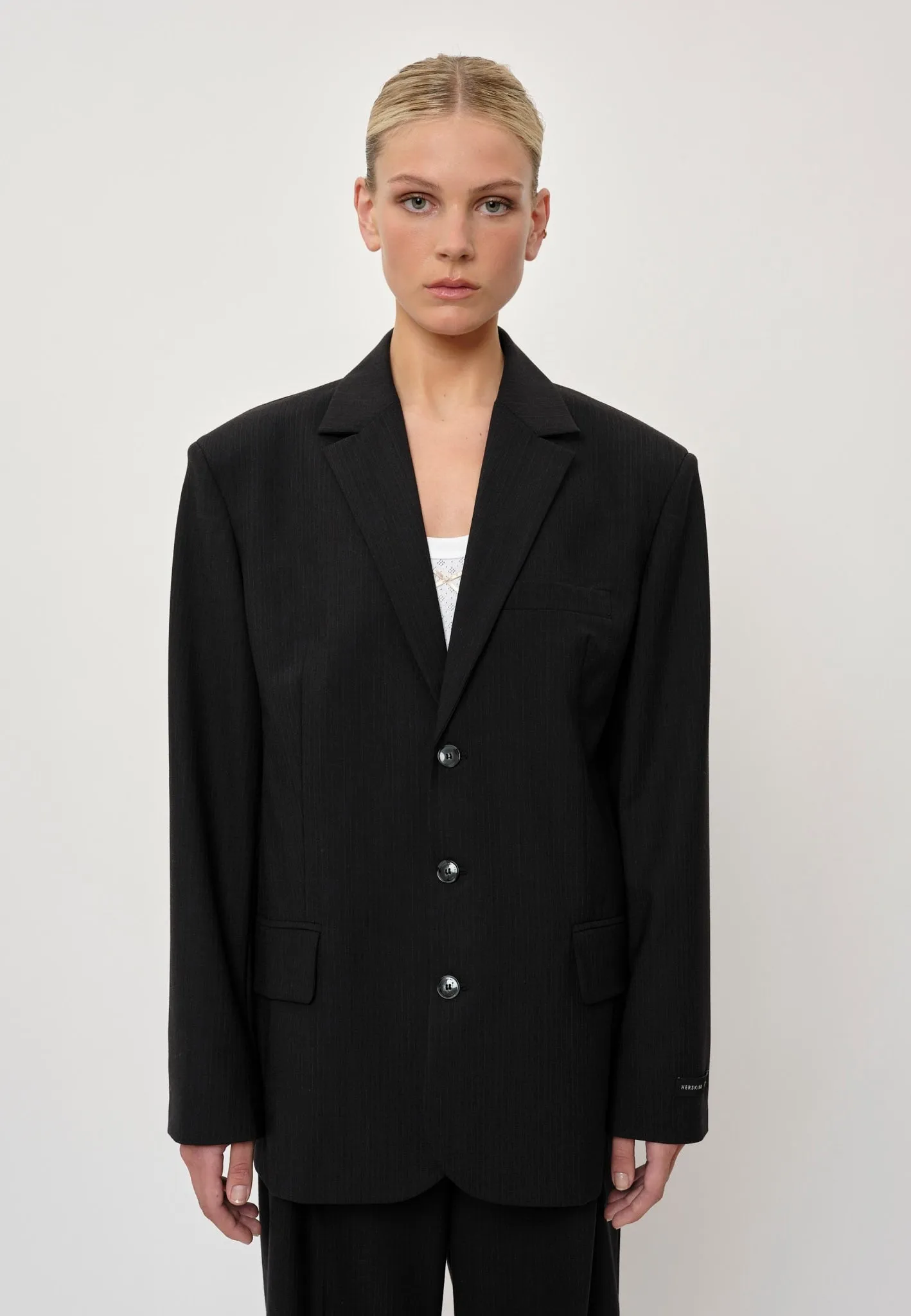 Nika Blazer - Dark Grey Pinstripe sold by Birgitte Herskind product image thumbnail 2
