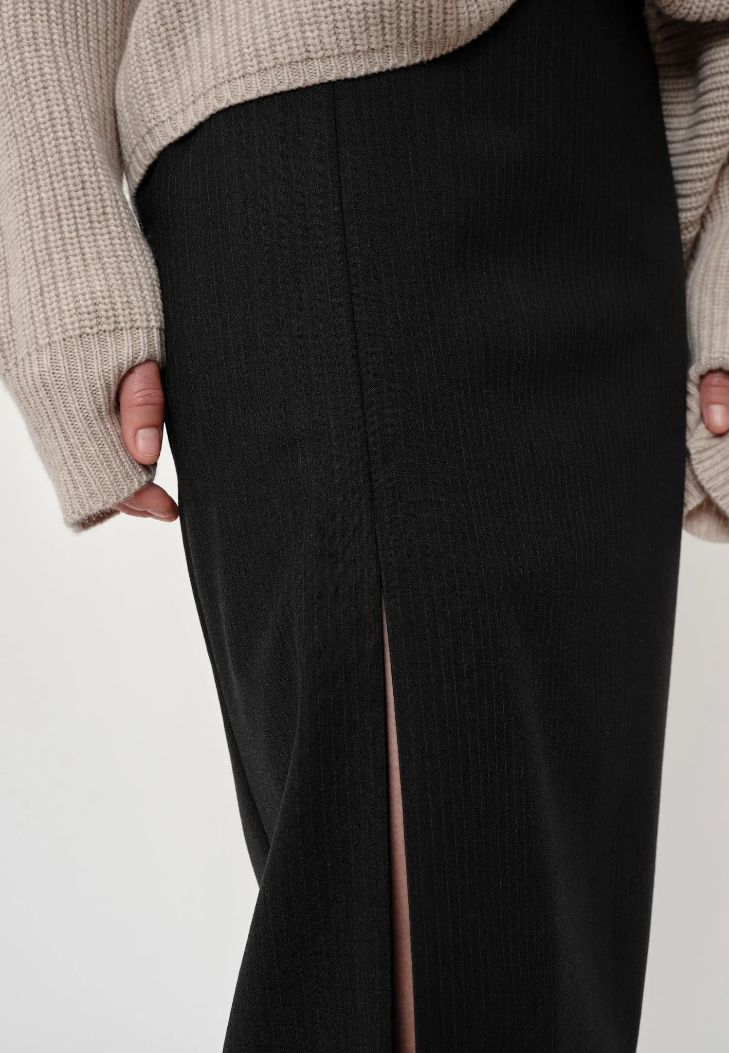 Mate Skirt - Dark Grey Pinstripe sold by Birgitte Herskind product image thumbnail 5
