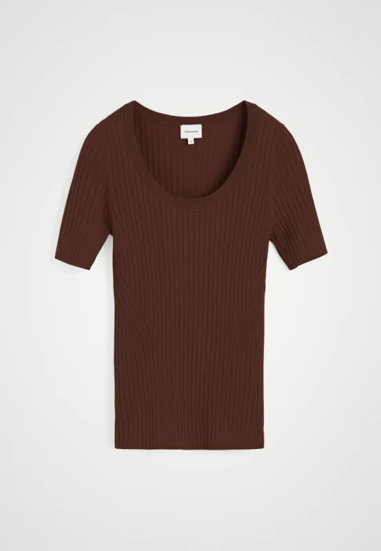 Jenny Knit Blouse - Toffee sold by Birgitte Herskind