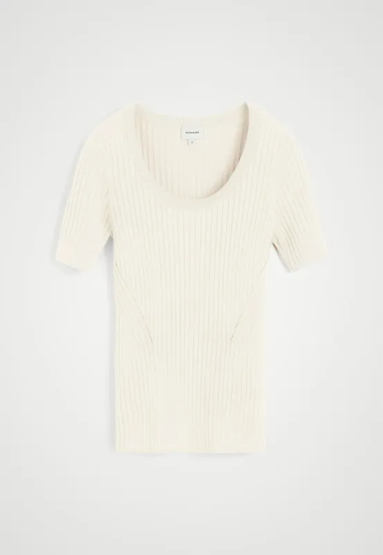 Jenny Knit Blouse - Creme sold by Birgitte Herskind